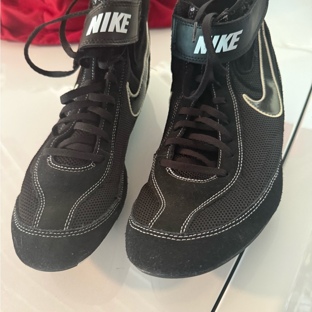 Nike Black Mesh High-Top Athletic Shoes